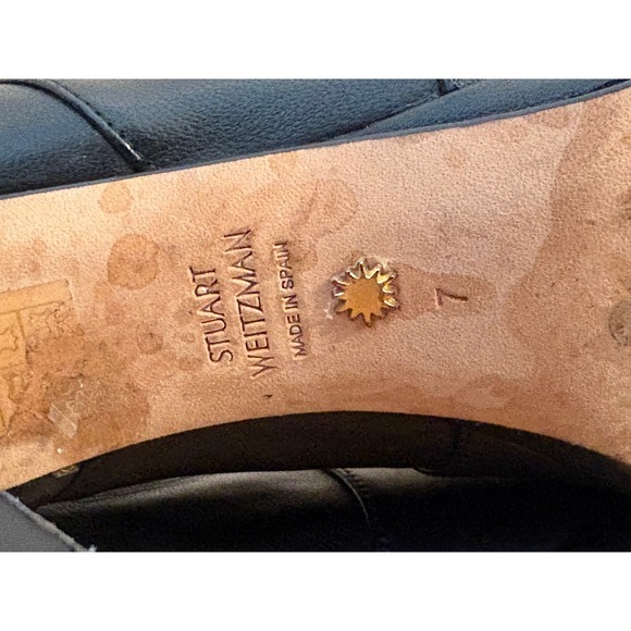 Stuart Weitzman Rosalind 90 Black Nappa Leather Ankle Boots 7 - Picture 9 of 13